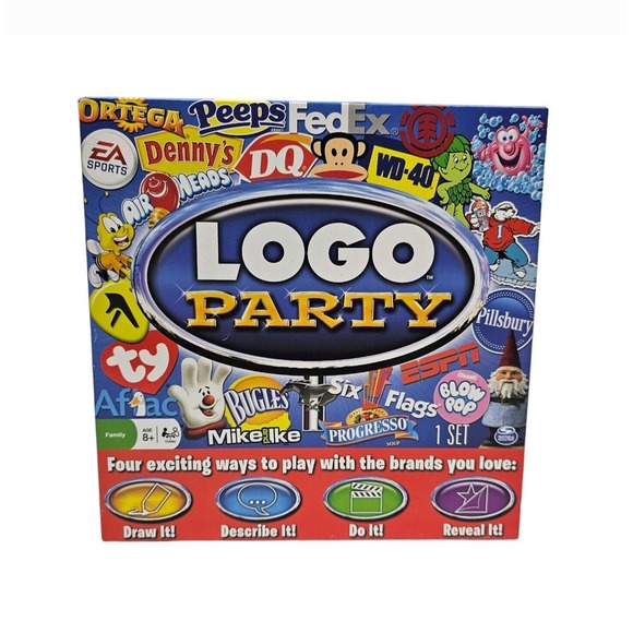 Sealed LOGO Party Game by Spin Master – Draw It! Describe It! Do It! Reveal It! - Picture 1 of 4